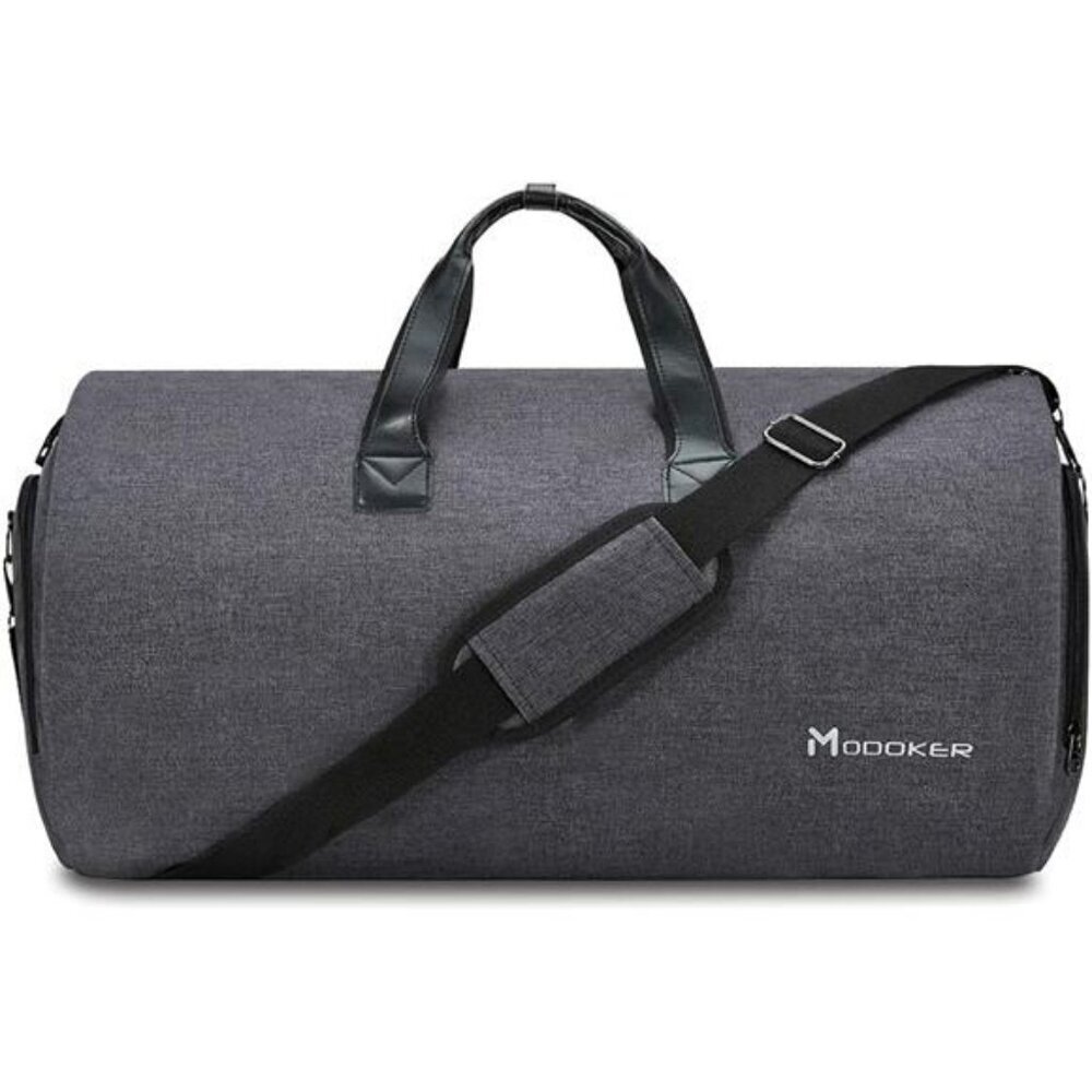 Modoker Garment Duffel Bag Carry On Suit Travel Bag with Shoulder Strap Black